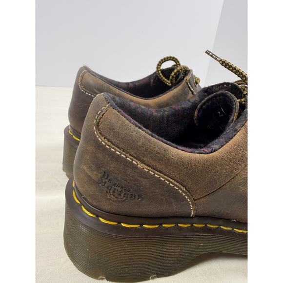 Y2K Dr Martens Chunky Oxford Shoes Brown Leather KEANIWomens Size US 9 UK 7 NEW - Picture 5 of 10